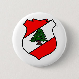 Het schild van Libanon Ronde Button 5,7 Cm