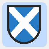 Het Schild van St. Andreas Vierkante Sticker (Voorkant)