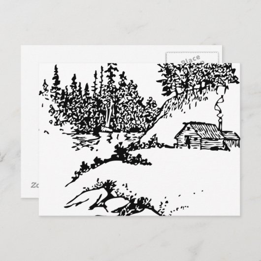 Het schilderachtig Briefkaart van de Cabine (Voorkant / Achterkant)