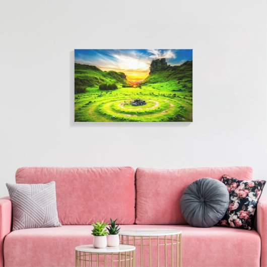 Het Schilderachtig eiland Skye in Schotland Canvas Afdruk (Insitu (Woonkamer))