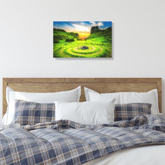 Het Schilderachtig eiland Skye in Schotland Canvas Afdruk (Insitu (Slaapkamer))