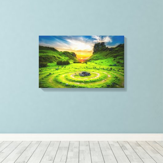 Het Schilderachtig eiland Skye in Schotland Canvas Afdruk (Insitu (Houten vloer))