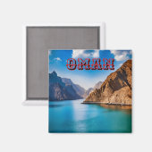 Het Schilderachtig landschap van Oman Magneet (Voorkant / Achterkant)