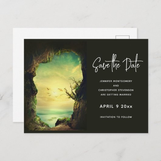 Het Schilderachtig Zee overschrijven sparen de Dat Uitnodiging Briefkaart (Voorkant / Achterkant)