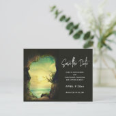 Het Schilderachtig Zee overschrijven sparen de Dat Uitnodiging Briefkaart (Staand voorkant)