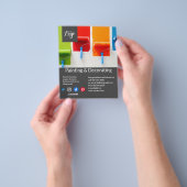 Het schilderen en het verfraaien van bedrijvenflye flyer (Hand)