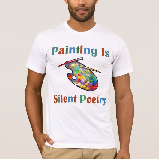 Het schilderen is stille poëzie Artist T-shirt (Voorkant)