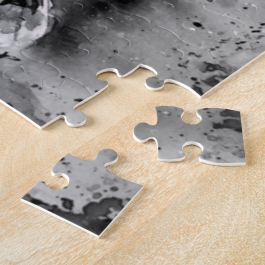 Het schilderen Jigzaag Puzzle Natuur Lady - Zwart  Legpuzzel (Zijkant)