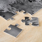 Het schilderen Jigzaag Puzzle Natuur Lady - Zwart  Legpuzzel (Zijkant)