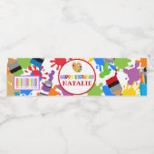 Het schilderen Kunst Feest Verjaardag Waterfles Wr Etiket (Enkel label)