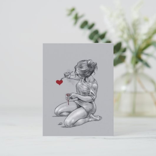 Het schilderen Liefde Briefkaart (Staand voorkant)