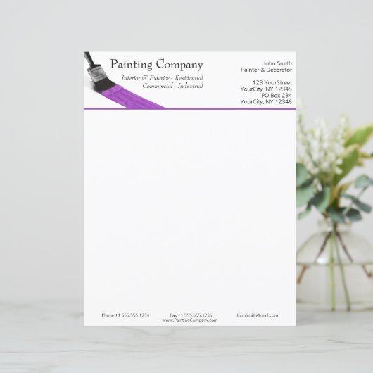 Het schilderen Paars van het Bedrijf van de Dienst (Staand voorkant)