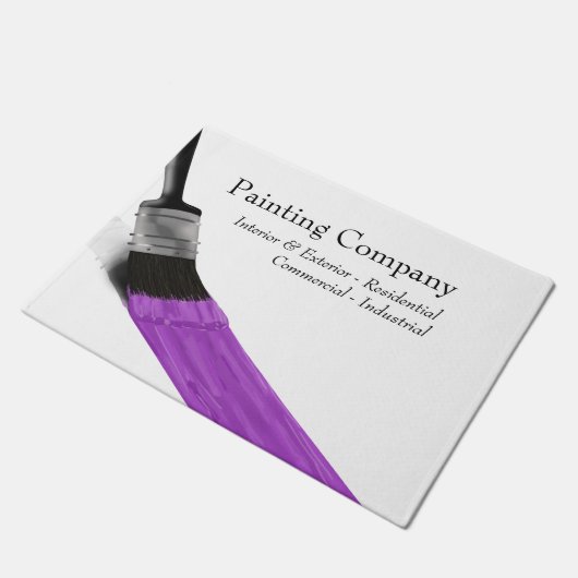 Het schilderen Paars van het Bedrijf van de Dienst Deurmat (Schuin)