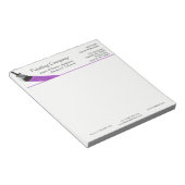 Het schilderen Paars van het Bedrijf van de Dienst Notitieblok (Schuin)