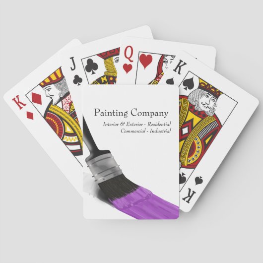 Het schilderen Paars van het Bedrijf van de Dienst Pokerkaarten (Achterkant)