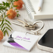 Het schilderen Paars van het Bedrijf van de Dienst Sleutelhanger (Voorkant Rechts)