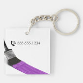 Het schilderen Paars van het Bedrijf van de Dienst Sleutelhanger (Achterkant)
