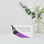 Het schilderen Paars van het Bedrijf van de Dienst Visitekaartje (Staand voorkant)