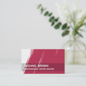 Het schilderen Professionele Schilder Magenta Visitekaartje (Staand voorkant)