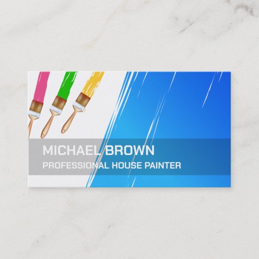 Het schilderen Professionele Schilder Visitekaartje (Voorkant)