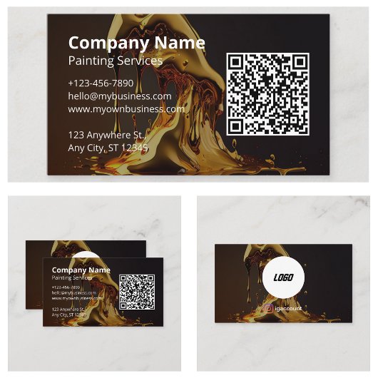 Het schilderen QR Code Visitekaartje