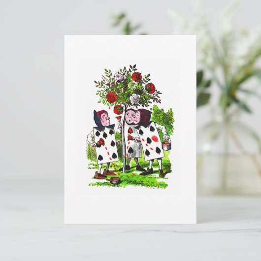 Het schilderen Rozen Rood - Uitnodiging/RSVP Kaart (Staand voorkant)