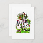 Het schilderen Rozen Rood - Uitnodiging/RSVP Kaart (Voorkant / Achterkant)