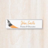 Het schilderen Sinaasappel van het Bedrijf van de  Deurbordje (Voorkant)