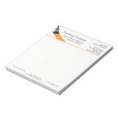 Het schilderen Sinaasappel van het Bedrijf van de  Notitieblok (Linkerzijde)