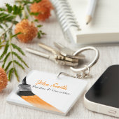 Het schilderen Sinaasappel van het Bedrijf van de Sleutelhanger (Voorkant Rechts)