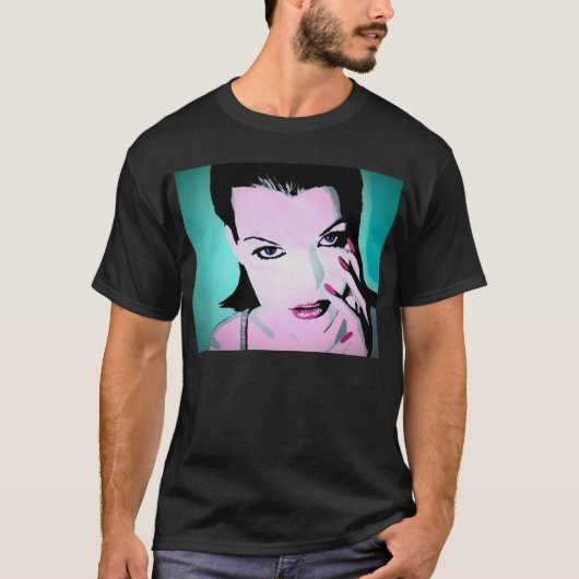 het schilderen "Summer Swim" op een Shirt (Voorkant)