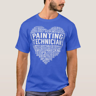 Het schilderen Technicus Hart T-shirt