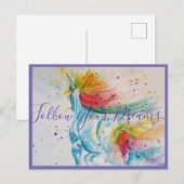 Het schilderen Unicorn volgt Uw Briefkaart van Dre (Voorkant / Achterkant)
