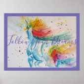 Het schilderen Unicorn volgt Uw Waterverf van Drea Poster (Voorkant)