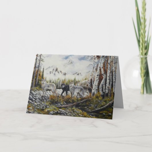 Het Schilderen van Brothers~Oil door David Paul Feestdagen Kaart (Voorkant)