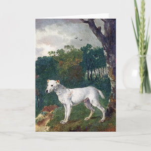 Het Schilderen van bull terrier - Vintage Fijn Kaart