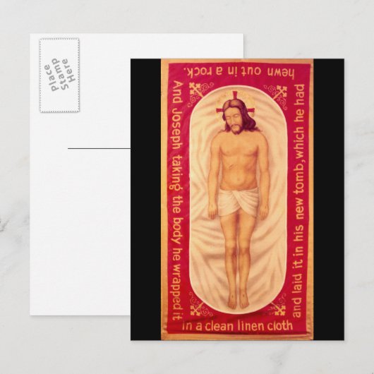 Het schilderen van Christus Briefkaart (Voorkant / Achterkant)