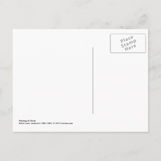 Het schilderen van Christus Briefkaart (Achterkant)
