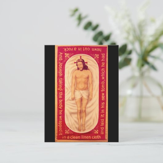Het schilderen van Christus Briefkaart (Staand voorkant)