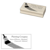 Het schilderen van de BedrijfsBorstel van de Diens Rubberstempel (Gestempeld)