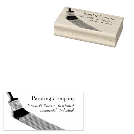 Het schilderen van de BedrijfsBorstel van de Diens Rubberstempel (Gestempeld)