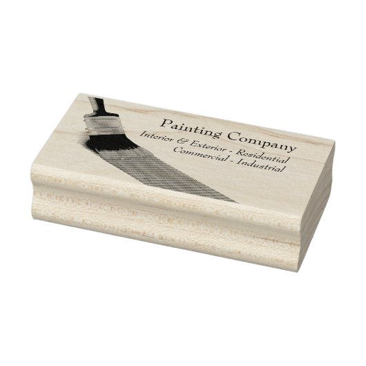 Het schilderen van de BedrijfsBorstel van de Diens Rubberstempel (Stempel)