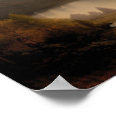 Het schilderen van de bergplaats in het meer - lan poster (Hoek)