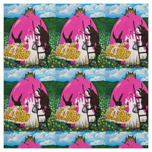 Het schilderen van de BIG PINK EGG! Stof (Swatch)