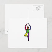 Het schilderen van de boomyoga pose. briefkaart (Voorkant / Achterkant)