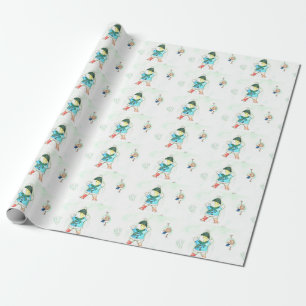 Het schilderen van de draden van de Guinese pier e Cadeaupapier