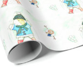 Het schilderen van de draden van de Guinese pier e Cadeaupapier (Rol Hoek)