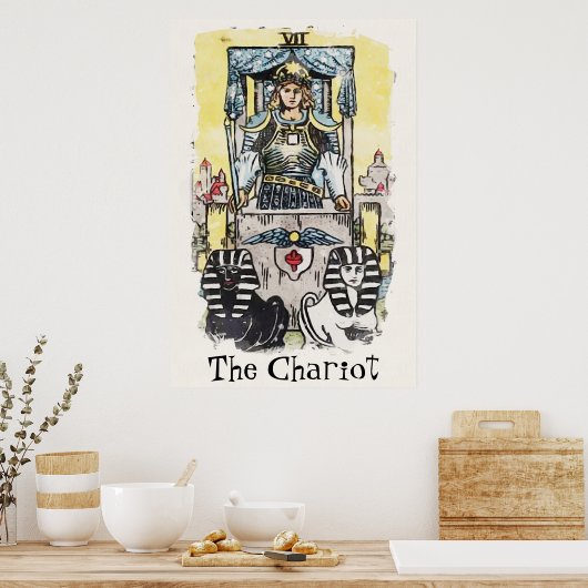 Het schilderen van de Kaart van Chariot Major Arca Poster (Keuken)