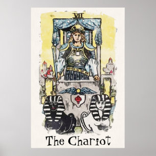 Het schilderen van de Kaart van Chariot Major Arca Poster