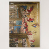 Het schilderen van de kroning van H.M. koningin El Legpuzzel (Verticaal)